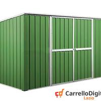 Casetta giardino in Acciaio 345x186 verde chiaro