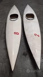 coppia di kayak in vetroresina 