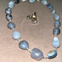 SET -COLLANA E ANELLO- PIETRA AGATA