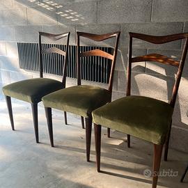 3 Sedie Vintage Italiane anni 50-60 Mid-century