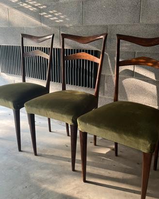 3 Sedie Vintage Italiane anni 50-60 Mid-century