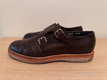 Scarpe Santoni in pelle con doppia fibbia