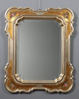 Specchiera in Legno Dorato con Finitura a Foglia