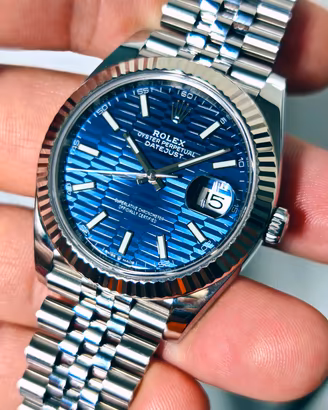 Rolex DJ 41 126334 blu scanalato fluted 07/2023