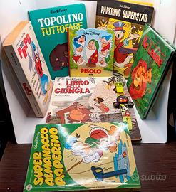 DISNEY fumetti cartonati 1°edz. e orologio topolin