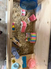 Gabbia in legno per criceti