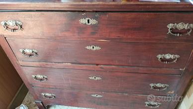 cassettone in legno 4 cassetti