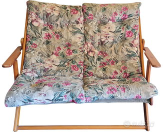 Divanetto 2 posti in tessuto schienale regolabile