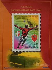 francobolli commemorativi scudetto Roma 2001