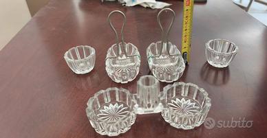 Set Saliere Vintage Vetro con Portastuzzicadenti