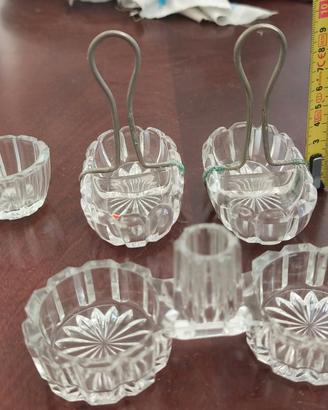 Set Saliere Vintage Vetro con Portastuzzicadenti