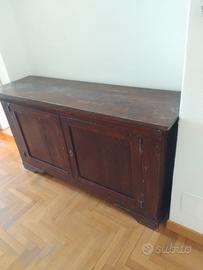 Credenza bassa vintage in legno massello