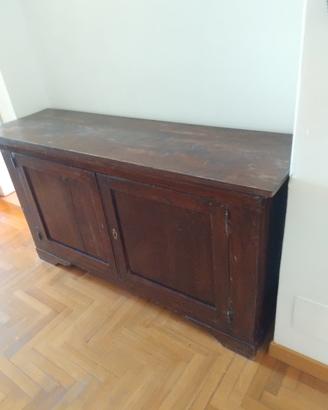 Credenza bassa vintage in legno massello