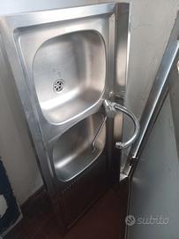  lavandino inox doppia vaschetta