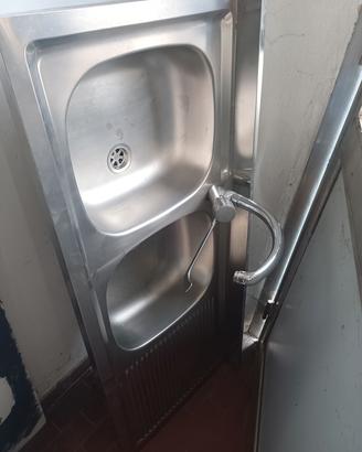  lavandino inox doppia vaschetta
