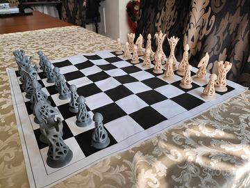 SET PEDINE DI SCACCHI MODERNI STILE VORONOI