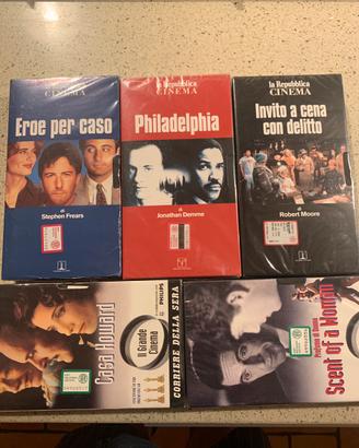 5 VHS ASSORTITE NUOVE FILM VARI
