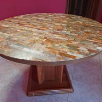 tavolo onice intarsiato diametro cm 120