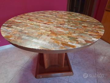tavolo onice intarsiato diametro cm 120