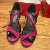 Scarpe ballo donna nappa nero/ciclamino 39