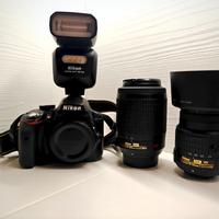 Nikon d3300 + Obbiettivi+flash
