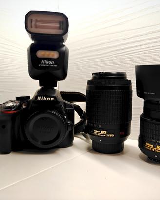Nikon d3300 + Obbiettivi+flash