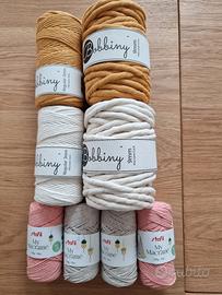 Gomitoli Bobbiny per macramé 