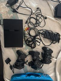 Ps2 slim con 3 controller,memory card e cavi