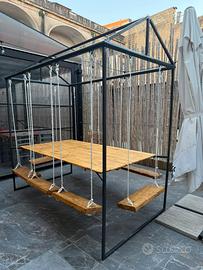 Tavolo con Altalena per giardini terrazzi o locali