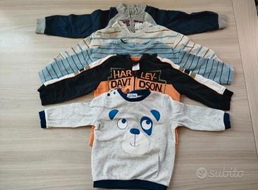 Set 5 felpe bambino 18-24 mesi