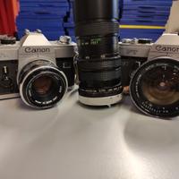 macchine fotografiche canon FT +FTb con obiettivi
