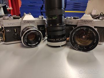 macchine fotografiche canon FT +FTb con obiettivi