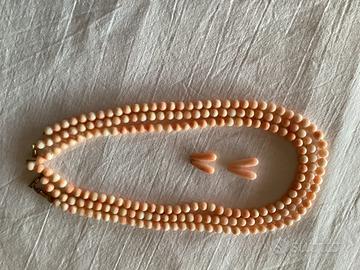 3 fili di corallo rosa pelle d’angelo