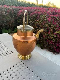 Teiera tradizionale tunisina in rame e ottone