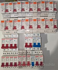 lotto materiale elettrico magnetotermici salvavita