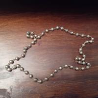 Collana in perle di ferro + anello resina