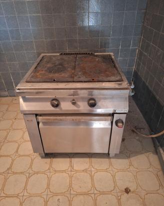 Piastra con forno abbinato a gas TRIPLEX