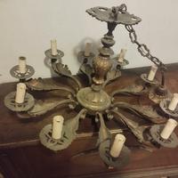 Lampadario Antico ferro battuto