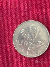 Monete per collezionismo da 20 e 10.000 lire