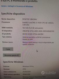 Pc computer  i5 16gb ram 250gb ssd lenovo nvidia