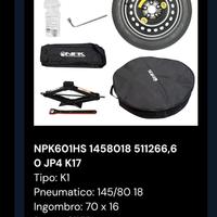 Ruotino più attrezzi per vw Id3, cupra born e altr