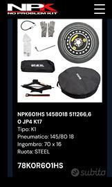 Ruotino più attrezzi per vw Id3, cupra born e altr