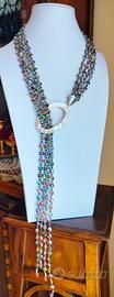 collana a "cravatta" con più di 500 cristalli