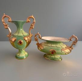 Coppia Vaso-centrotavola In ceramica vintage