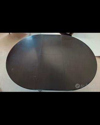 tavolo tondo, diametro 115 cm, +4 sedie