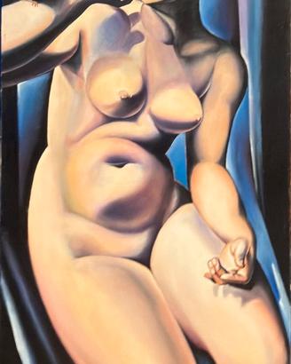 Tamara De Lempicka Nudo con Colomba 1928 copia d'a