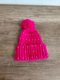 Cappello ciclamino misura unica con brillantini