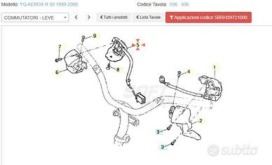 Devio luci Dx Yamaha Aerox 50 5BRH39721000