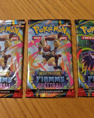 Lotto 3 buste Pokémon ITA - Fiamme Spettrali
