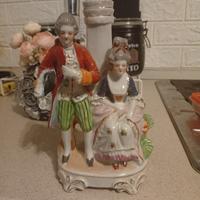 coppia statue in ceramica 